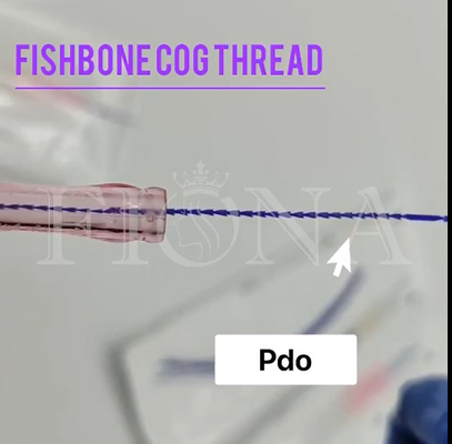 Hilo del diente del moldeado de la espina de pez de PDO para el brazo del control del ojo de la cara que levanta 18G100M M